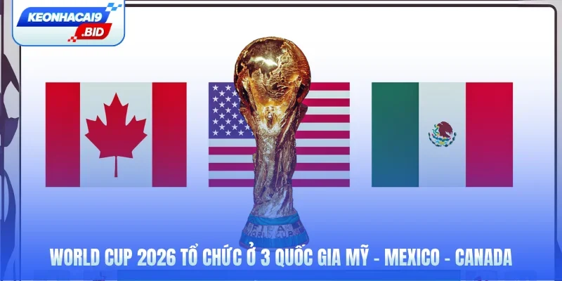 World Cup 2026 tổ chức ở 3 quốc gia Mỹ - Mexico - Canada